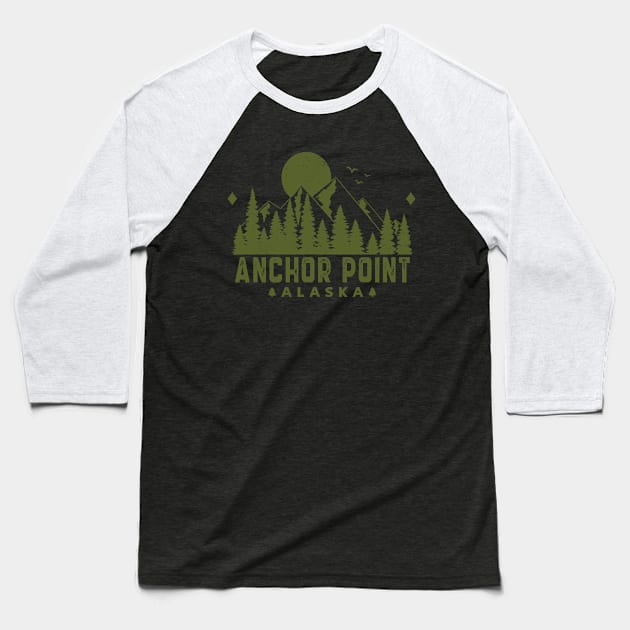 Anchor Point Alaska Mountain Souvenir Baseball T-Shirt by HomeSpirit